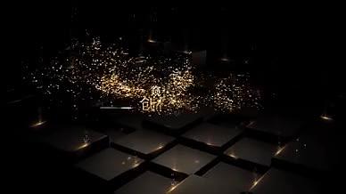 豪华金色粒子标题设计AE模板视频的预览图